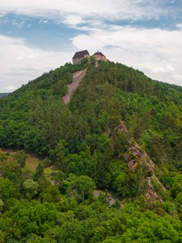 Tocnik Castle on the hill (Czech Republic)