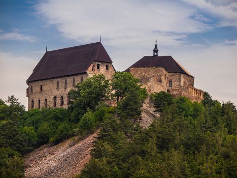 Tocnik Castle on the hill (Czech Republic)