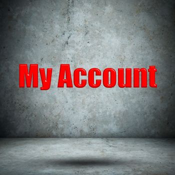 My Account concrete wall