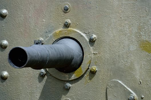 Detail of first world war tank gun