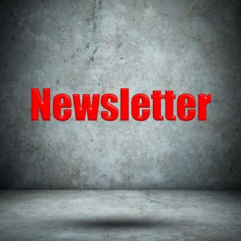 Newsletter concrete wall