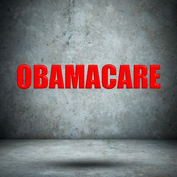 OBAMACARE concrete wall