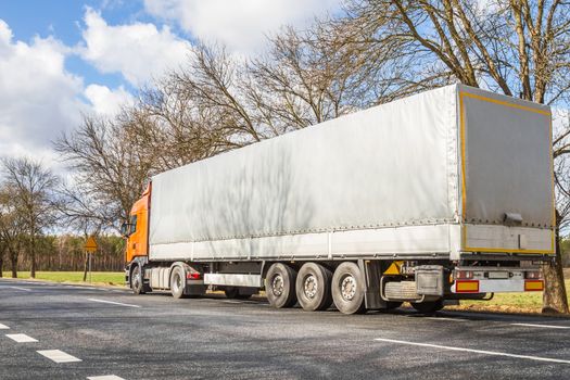Truck on the road delivery cargo