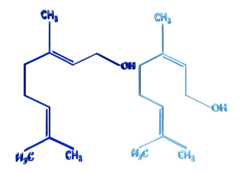 Abstract background with structural chemical formulas of benzene rings