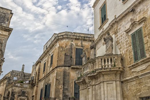 Old alley  in the old town of Lecce in the southern Italy