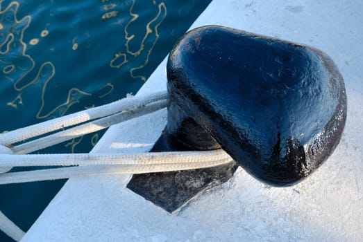 Boat docking point in a port