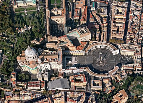 Vatican City Rome aerial view