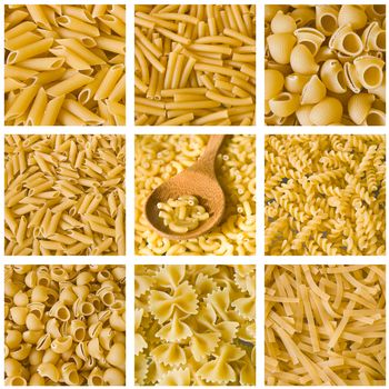 pasta collage background