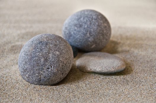 zen pebbles and sand background 