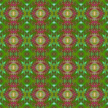 Digital computer graphic - seamless decorative ornament in a green colors for design.