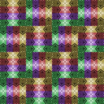 Digital computer graphic - decorative seamless ornament with weaving for design