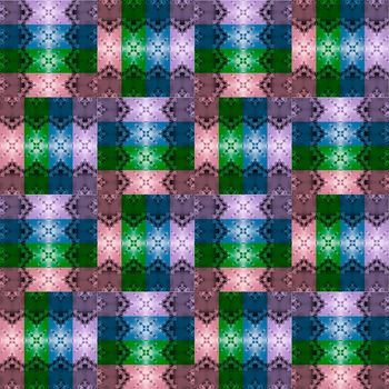 Digital computer graphic - decorative seamless ornament with weaving for design