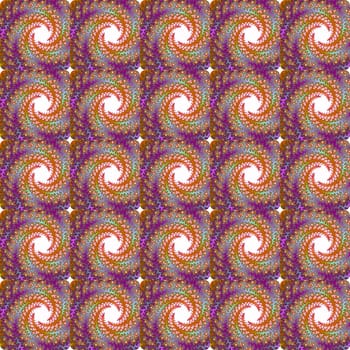 Digital computer graphic - decorative seamless ornament with fractal spirals