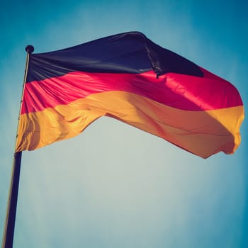 Vintage retro looking The national German flag of Germany (DE)