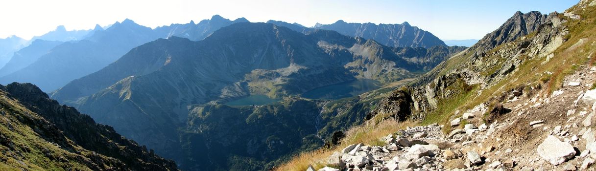 Mountain landscape with lakes - Tatras Poland