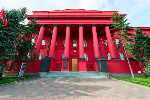 Main red building of Taras Shevchenko National University of Kyiv (KNU), Ukraine