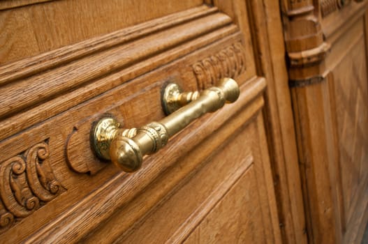 Building entry - ancient luxury door closeup