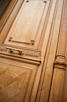 Building entry - ancient luxury door closeup