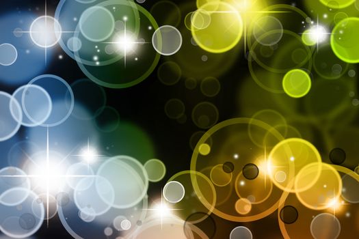 Bright circles of light abstract background 