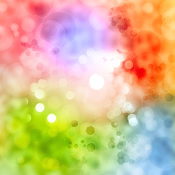 Bright circles of light abstract color background