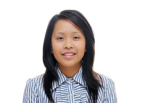 Young asian lady wearing a shirt