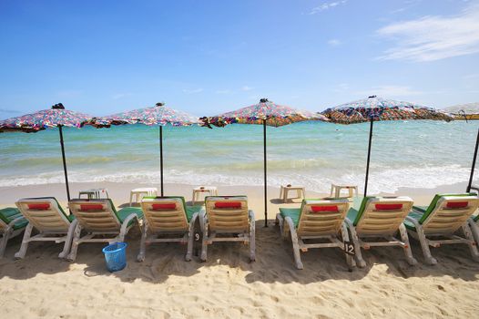 Umbrella beach koh Lan in Pattaya Thailand