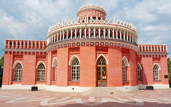 The historical building in Tsaritsyno museum and reserve (Moscow, Russia)                    