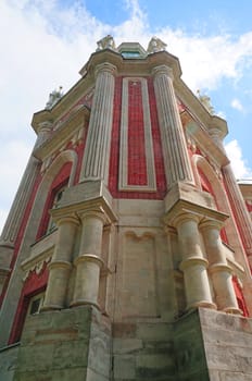 Tower of the royal palace in Tsaritsyno in Moscow