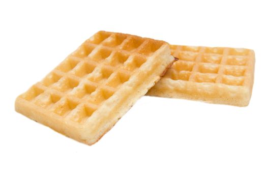 Some waffle on white background