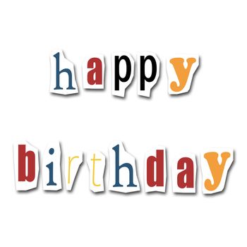 creative divided word - Happy Birthday 