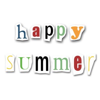 creative divided word - Happy Summer