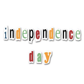 creative divided word - Independence Day