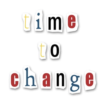 creative divided word - Time to change