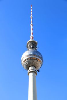 The TV Tower located on the Alexanderplatz in Berlin, Germany.