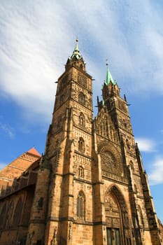 The Cathedral of Saint Lorenz in Nuremberg, Germany.