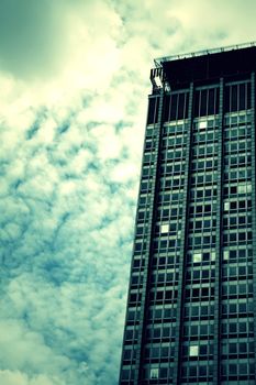 Retro style image of a Building in Downtown Sao Paulo, Brazil. 
