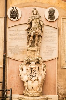 Statue of Matthias von der Schulenburg in Verona, Italy, Europe.