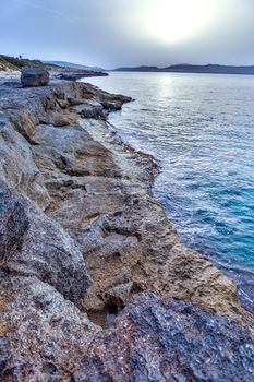 HDR photo of a Sunset in Bugibba in Malta, Europe.