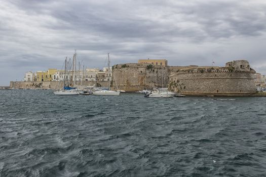 Rivelino tower in the Castle   in the old town of Gallipoli (Le)) in the southern of Italy