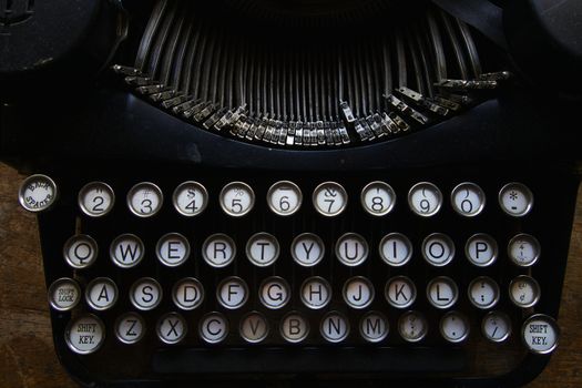 Old Typewriter Keys on vintage machine
