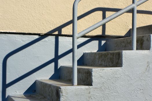 Concrete beige and gray Outdoor Staircase