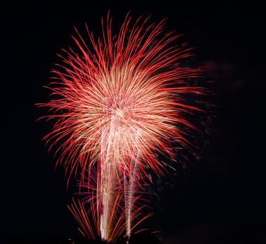 fireworks lighting the night sky in different colors