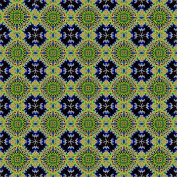 Digital computer graphic - seamless decorative ornament in a green colors for design.