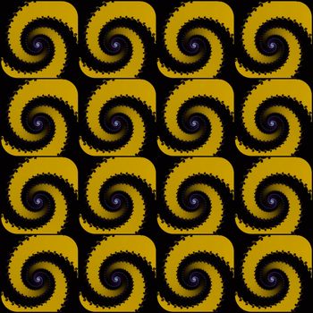 Digital computer graphic - seamless fractal ornament with spirals for design.