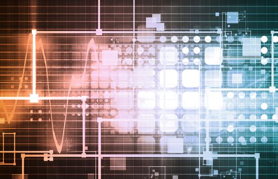 Technology Background as a Digital Abstract Art