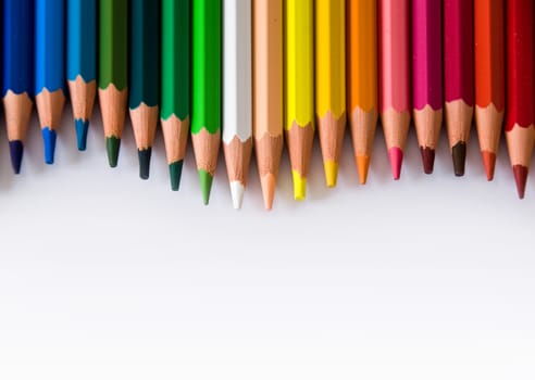 school supplies - pencils color closeup