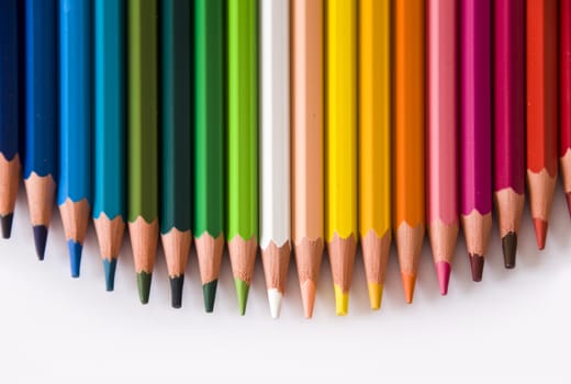 school supplies - pencils color closeup