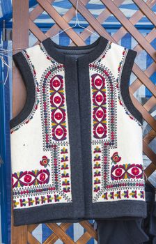 Romanian traditional vest at a souvenir shop