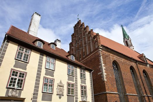 The beautiful architecture in the old Town of Riga, Latvia.