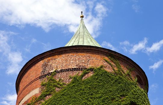 The historic Pulvera Tower in Riga, Latvia.